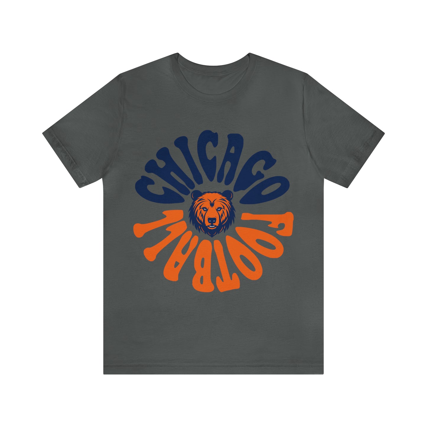 Chicago Bears Football Short Sleeve T-Shirt - Hippy Retro Men's & Women's Oversized Tee - Design 2