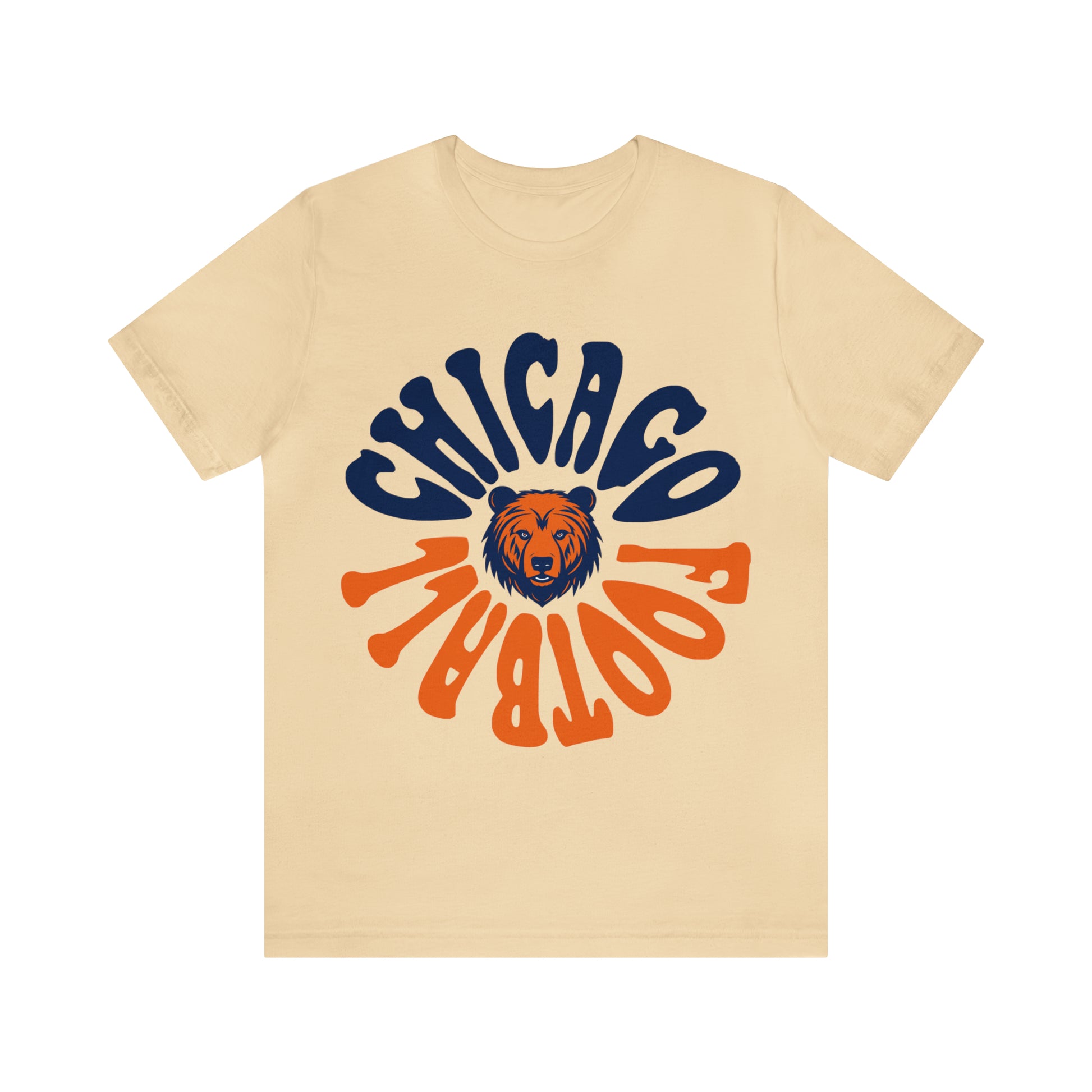 Chicago Bears Football Short Sleeve T-Shirt - Hippy Retro Men's & Women's Oversized Tee - Design 2