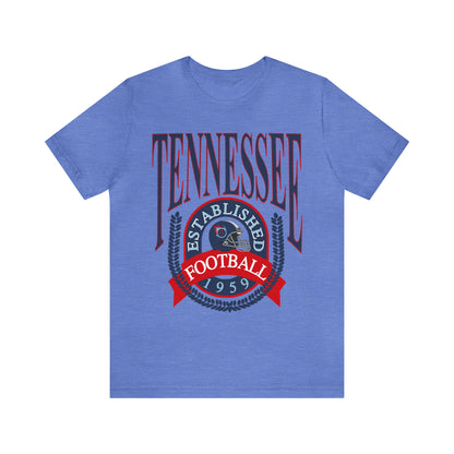 Throwback Tennessee Titans Tee - Vintage Style Football Short Sleeve T-Shirt- Men's & Women's Football Apparel - Design 1