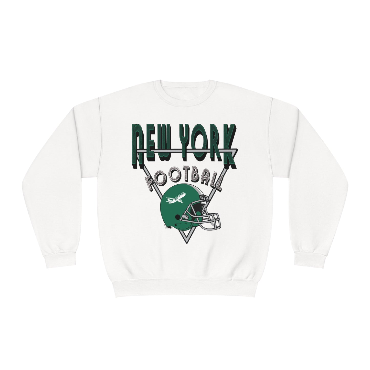 Throwback New York Jets Football Sweatshirt - Vintage Style Football Crewneck - Men's & Women's Football Apparel