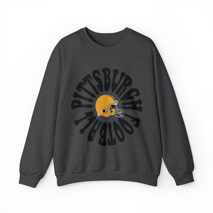 Retro Hippy Pittsburgh Steelers Football Crewneck - Vintage Football Sweatshirt