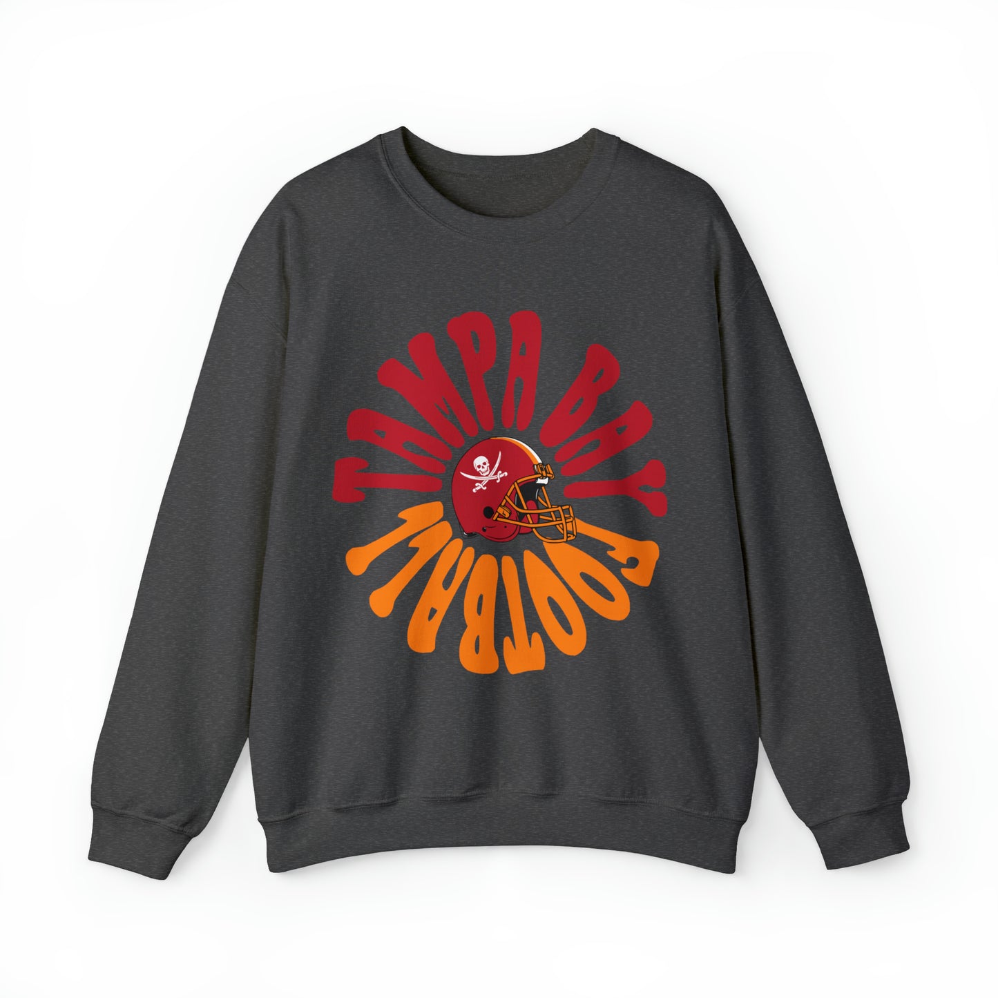 Hippy Retro Tampa Bay Buccaneers Crewneck - Vintage Men's & Women's Oversized Football Sweatshirt - Design 2