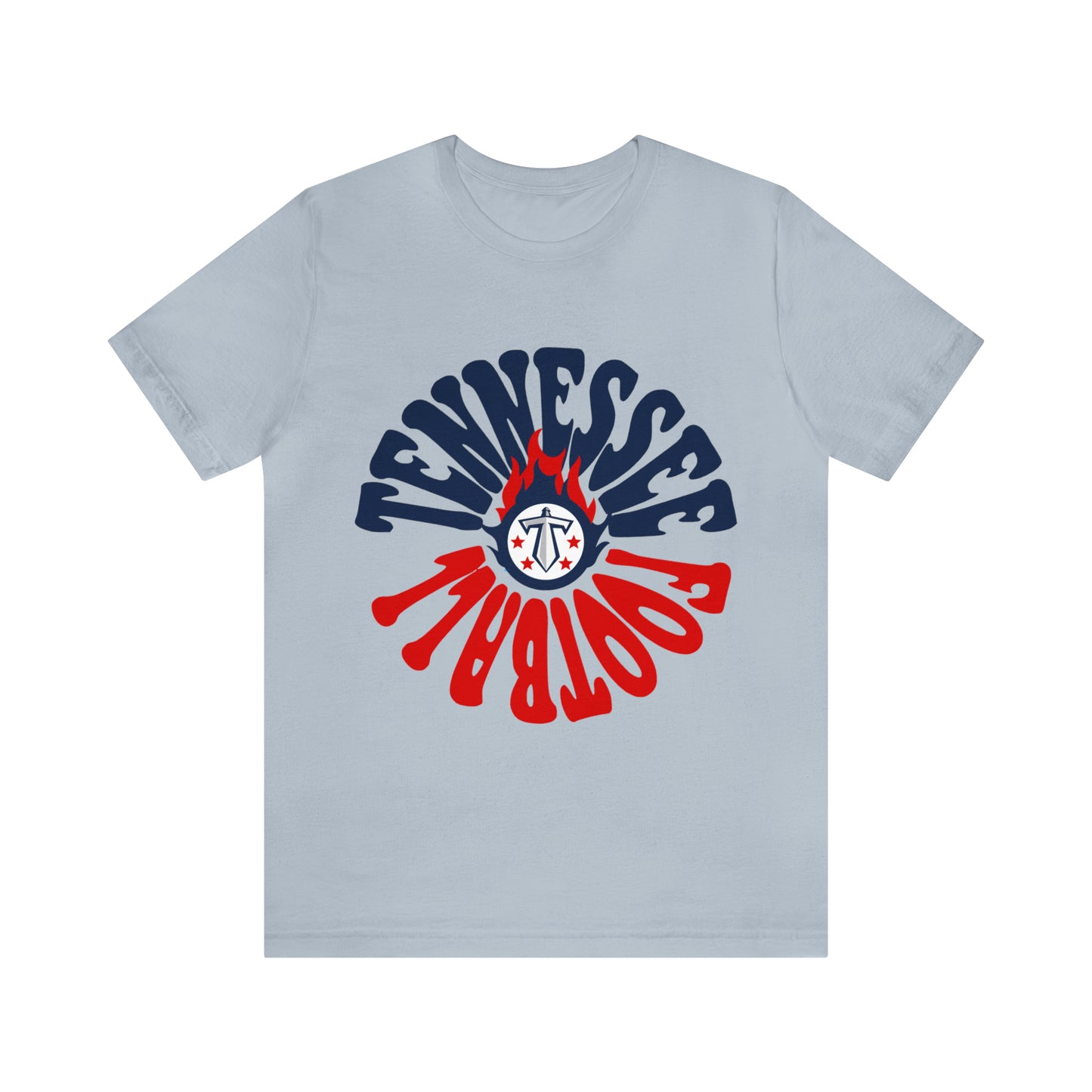 Hippy Retro Tennessee Titans Tee - Vintage Style Football Short Sleeve T-Shirt- Men's & Women's Football Apparel - Design 2