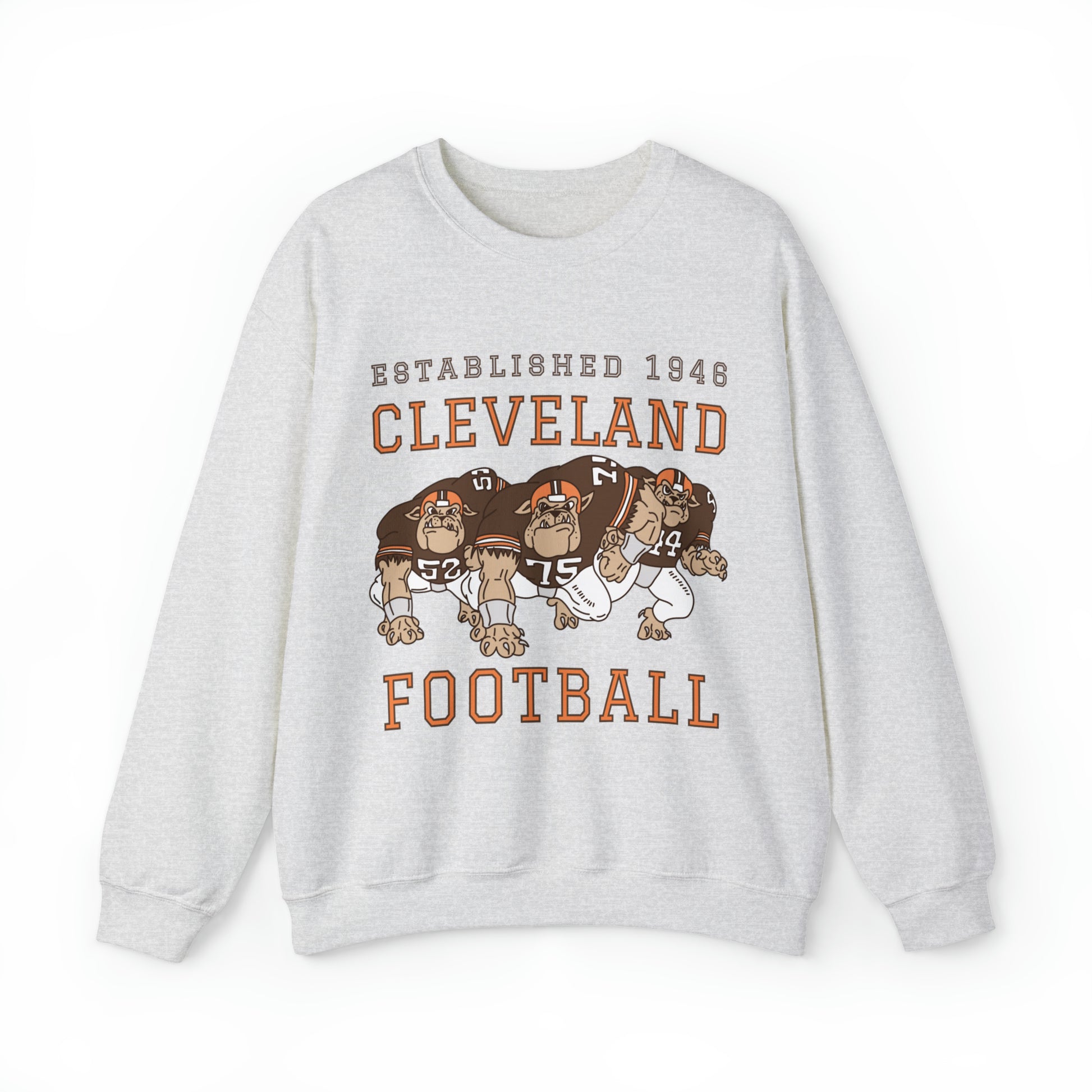 Cleveland Browns Christmas Sweater Crewneck Sweatshirt - Vintage Browns  Holiday Hoodie - Men's and Women's Holiday Game Apparel