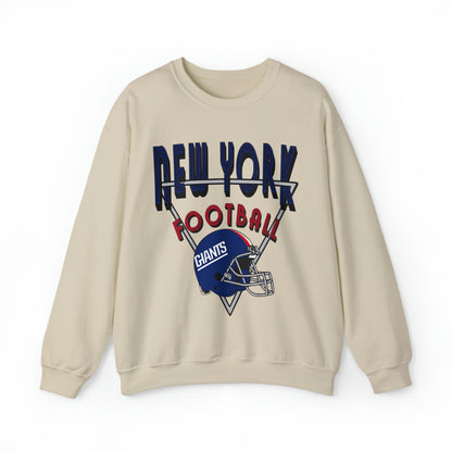 Throwback New York Giants Football Sweatshirt - Vintage Style Football Crewneck - Men's & Women's Football Apparel