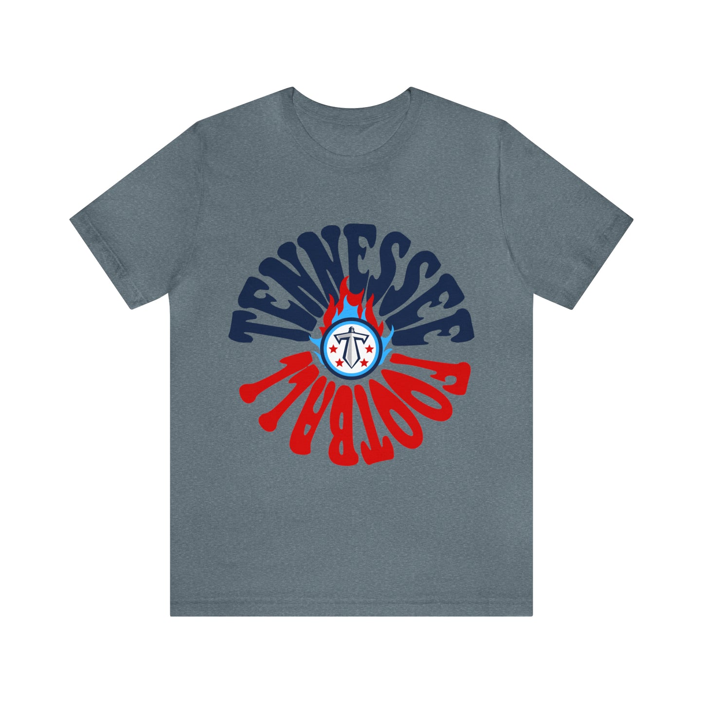 Hippy Retro Tennessee Titans Tee - Vintage Style Football Short Sleeve T-Shirt- Men's & Women's Football Apparel - Design 2