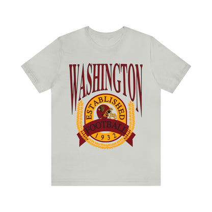 90's Washington Redskins Short Sleeve T-Shirt - Vintage Football Tee - Retro Commanders 70's, 80's, 90's - Design 1