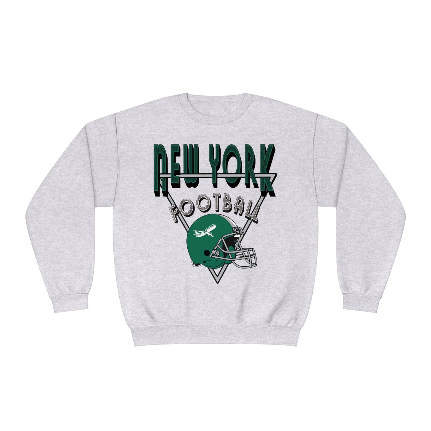 Throwback New York Jets Football Sweatshirt - Vintage Style Football Crewneck - Men's & Women's Football Apparel