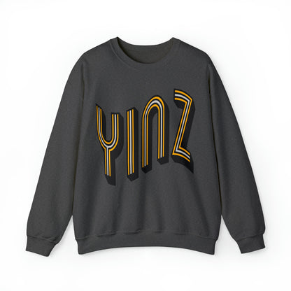 YINZ - Pittsburgh Steelers - Hippy Style Pennsylvania Football Crewneck Sweatshirt - Vintage Men's & Women's Apparel - Design 3