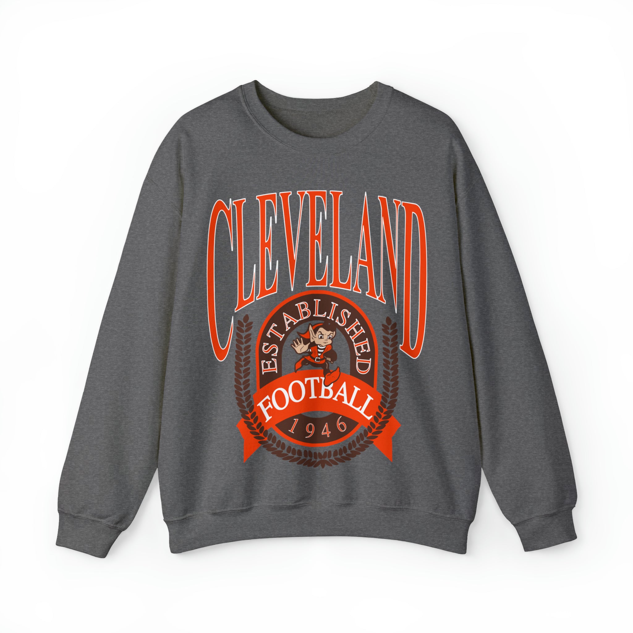 Grey cleveland best sale browns sweatshirt