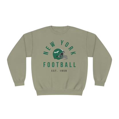 Vintage New York Jets Football Sweatshirt - Vintage Style Football Crewneck - Men's & Women's Football Apparel