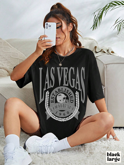 Vintage Las Vegas Raiders T-Shirt - Vintage Style Football Short Sleeve Tee - Men's & Women's Football Apparel - Design 1