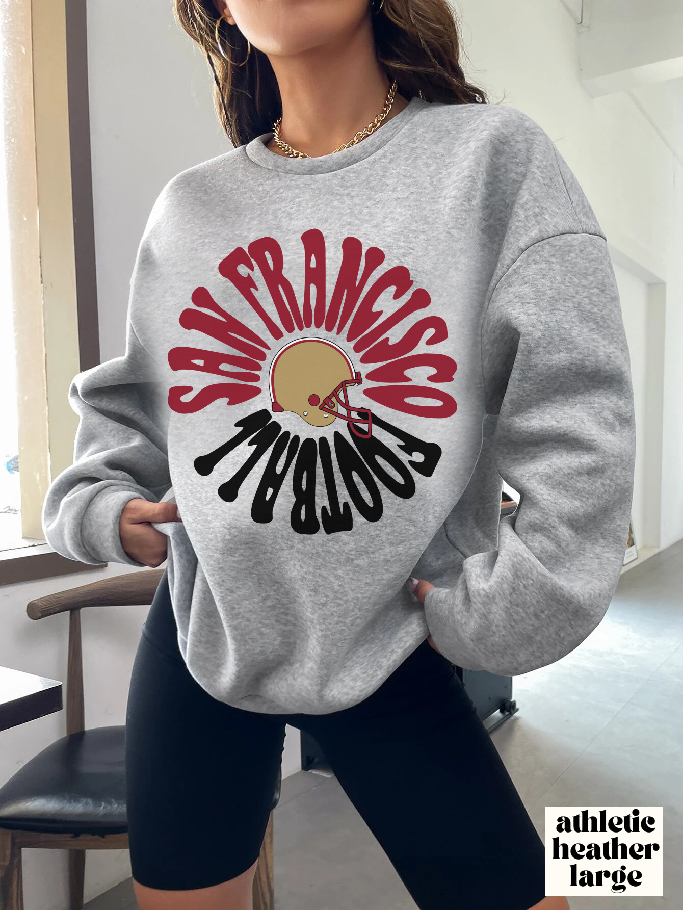 Retro San Francisco 49ERS Crewneck - Vintage Football Sweatshirt - Men's Women's Unisex Apparel - Design 2