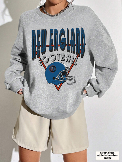 Vintage New England Patriots Sweatshirt - Vintage Style Football Crewneck - Men's & Women's Football Apparel