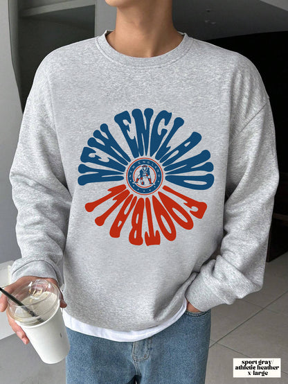 Retro New England Patriots Sweatshirt - Vintage Style Football Crewneck - Men's & Women's Football Apparel